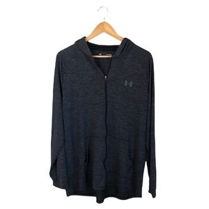Under Armour Men's Loose HeatGear Lightweight Zip-Up Gray Hoodie - Men's XL